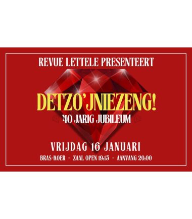 Lettelse Revue Detzo'jniezeng! Vrijdag 16 januari 2026