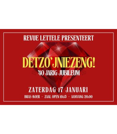 Lettelse Revue Detzo'jniezeng! Zaterdag 17 januari 2026