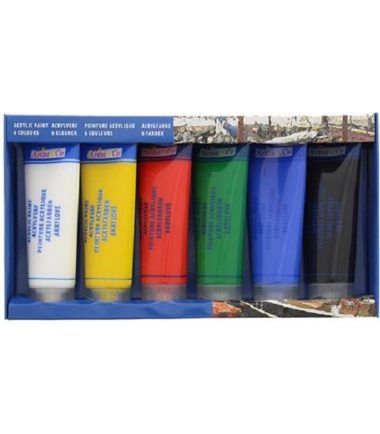 Acrylverf, 6 tubes