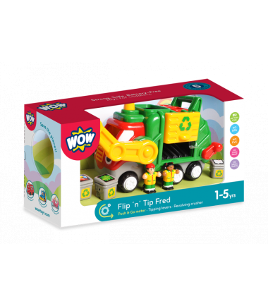 WOW Toys Flip 'n' Trip Fred - Vuilniswagen