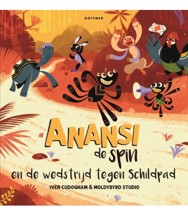 Anansi de spin en de wedstrijd tegen Schildpad