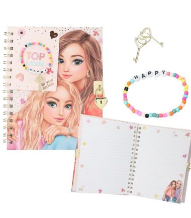 TOPModel dagboek met slot en armband