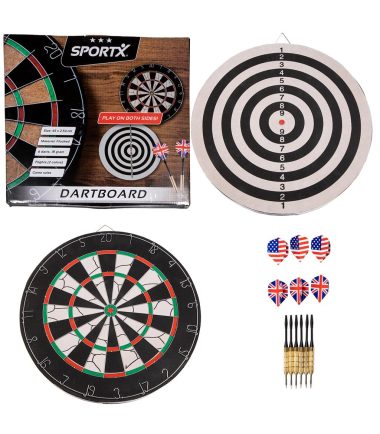 Dartbord Flocked met 6 Darts