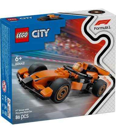 Lego City F1 coureur met McLaren racewagen, nr60442