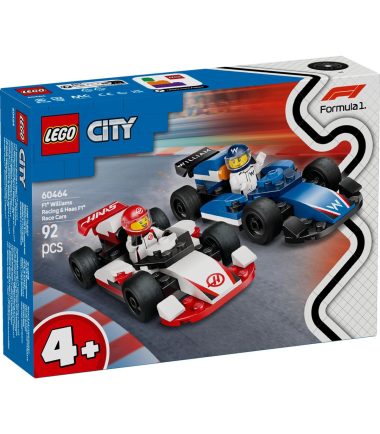 Lego City F1 Williams Racing en Haas F1 racewagens, nr 60464
