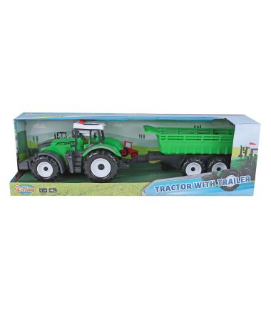 Tractor met Aanhanger en Kiepfunctie met Licht en Geluid