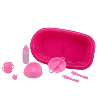 Poppenbad met accessoires