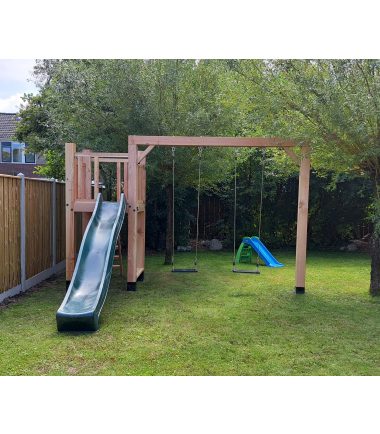 Douglas speeltoren Maxi met schommel en glijbaan